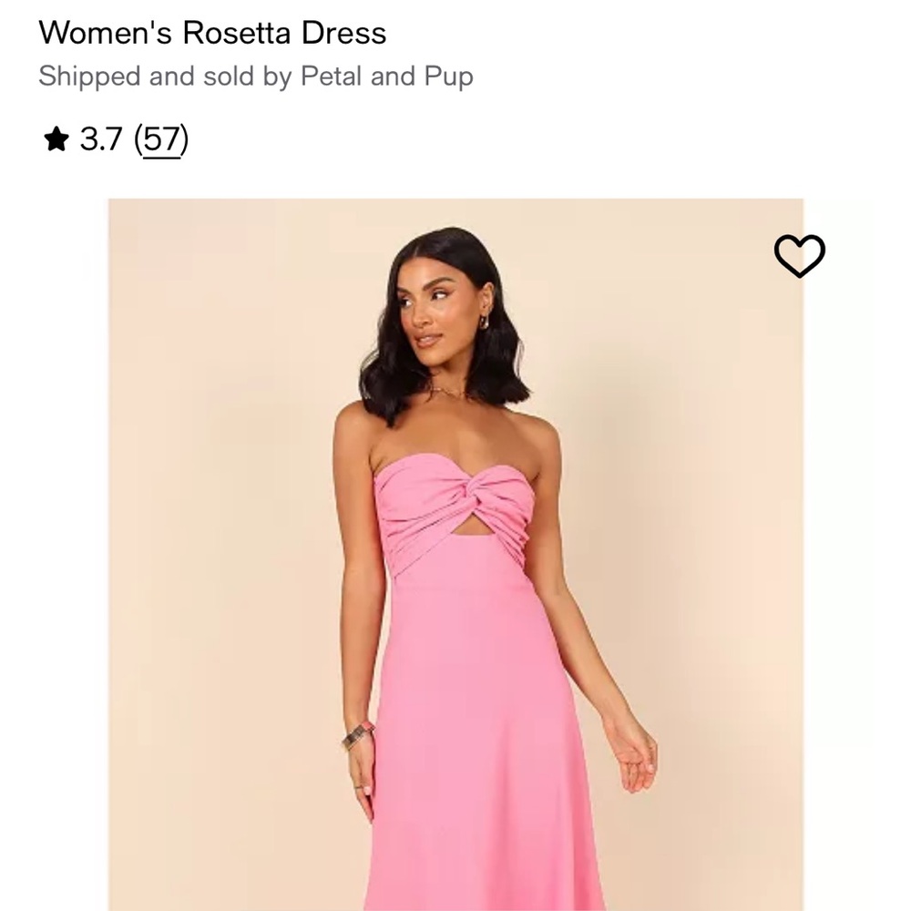 Petal & Pup Pink Strapless Sundress Wedding Guest